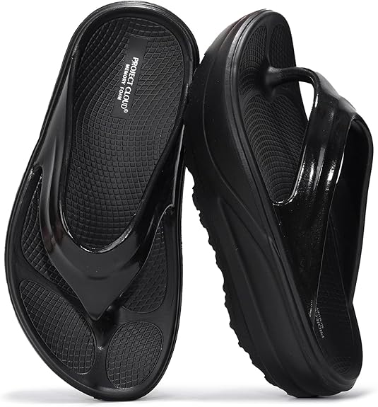Project Cloud Super Foam Flip Flops for Women Footwear - Memory Foam and Lightweight Platform Sandals Women Beach Vacation Essentials - Non Slip Durable and Soft Slippers (Abra)