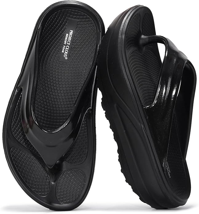 Project Cloud Super Foam Flip Flops for Women Footwear - Memory Foam and Lightweight Platform Sandals Women Beach Vacation Essentials - Non Slip Durable and Soft Slippers (Abra)