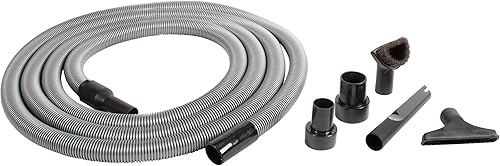 Miniatura 10 de Cen-Tec Systems Premium Attach, 2 adaptadores de tanque y manguera de extensión de vacío de 1.3in de diámetro, 16 pies, color plateado