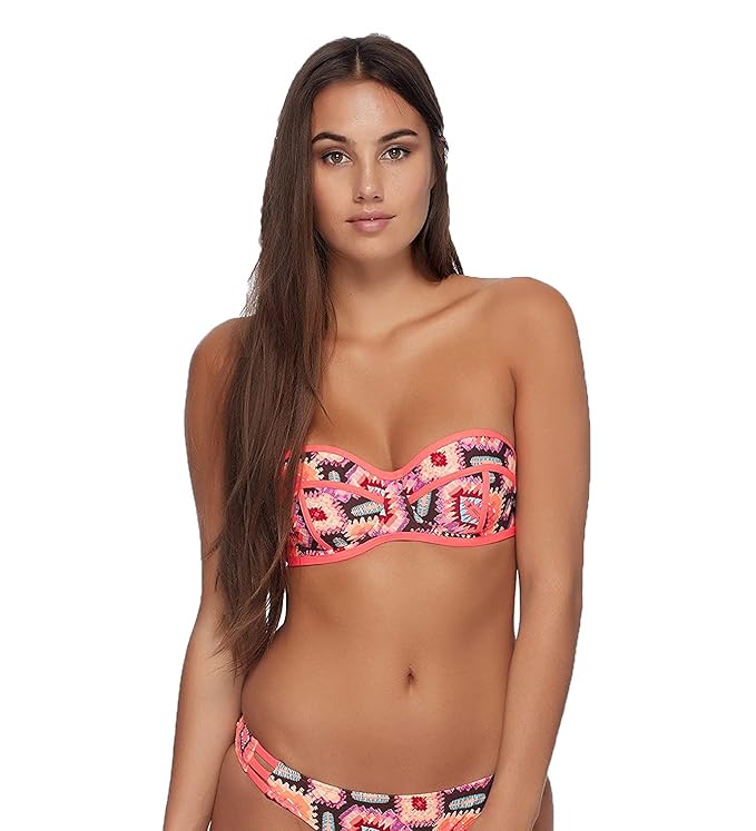 EIDON Women's Bala Lia Bikini Top, Tangerine, S Amazon.in Clothing