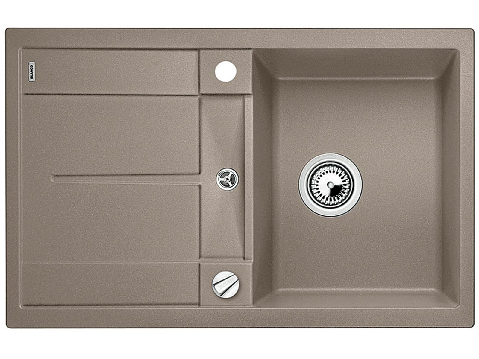 Blanco Metra Silgranit PuraDur Kitchen Sink,Brown (tartufo),45cm Base Cabinet