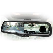 4.3 Backup Camera Rearview Mirror, Auto Dimming Digital LCD Rear View Mirror with RCA for Backup Camera Monitor, Fits Ford F150/250/350 Toyota Tacoma Corolla Chevy Equinox Jeep Wrangler