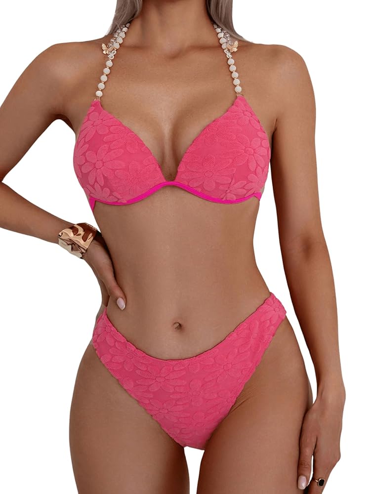 Amazon.com: MakeMeChic Women's 2 Piece Bikini Sets Floral