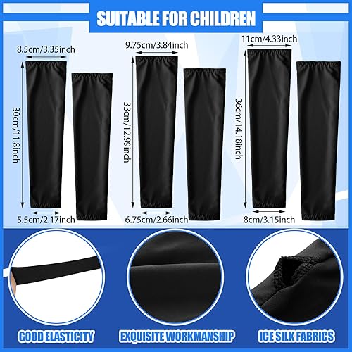 Miniatura 8 de Mepase 10 pares de mangas de brazo para niños, mangas de brazo para niños, protección solar UV, mangas de enfriamiento, mangas de compresión