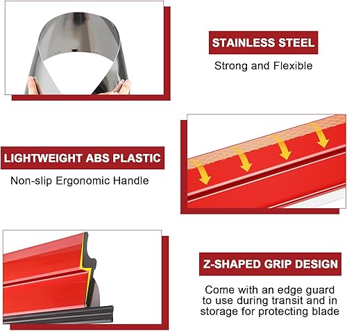 Miniatura 4 de DEKEones Cuchilla de 32 Pulgadas80 CM, Espátula de Yeso de Acero Inoxidable para Área de Trabajo Grande, Herramienta de Construcción para Decoración