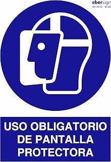 EberSign | Señal de Obligación Uso Obligatorio de Pantalla Protectora (A4)
