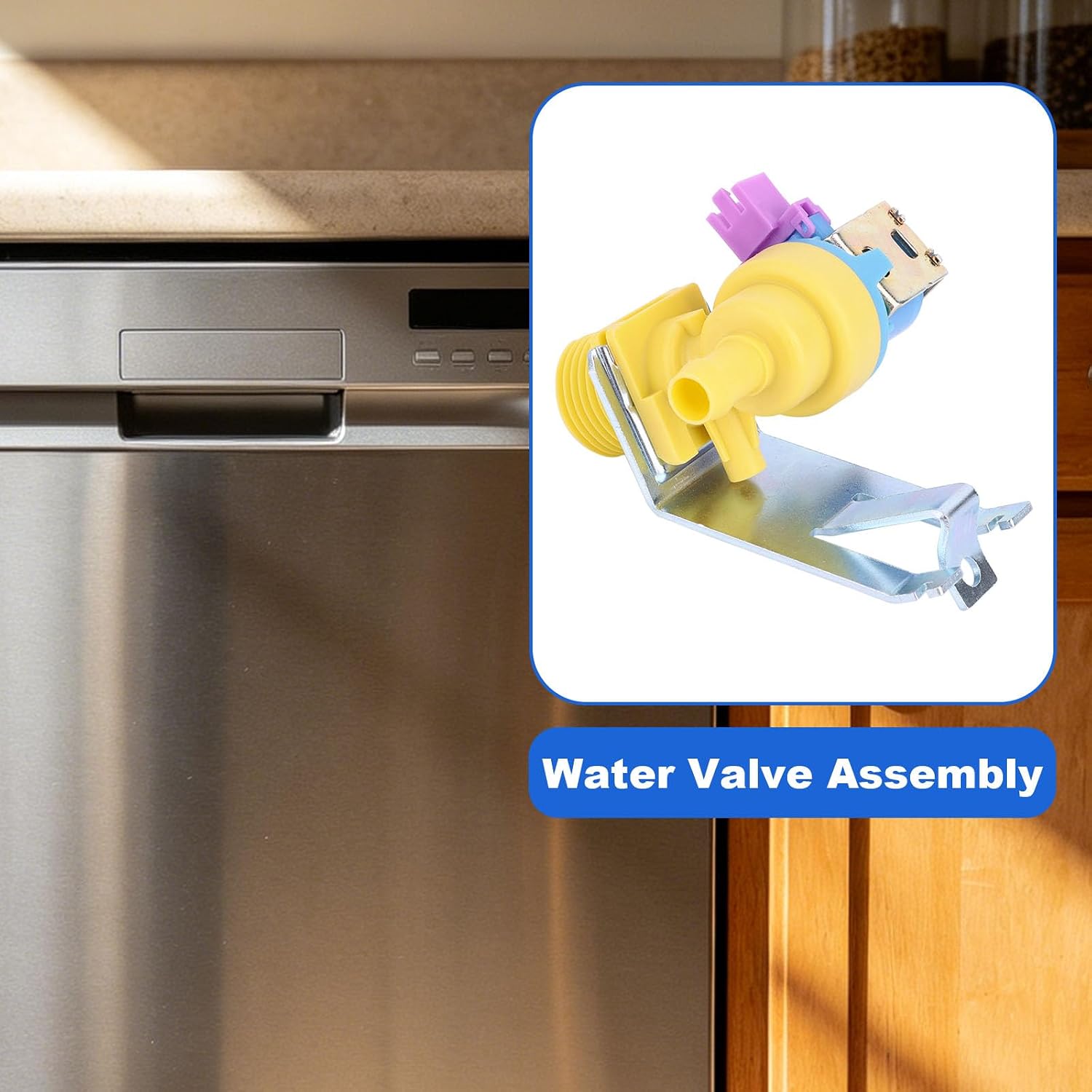 WD15X27703 Dishwasher Water Inlet Valve Assembly for GE/Hotpoint