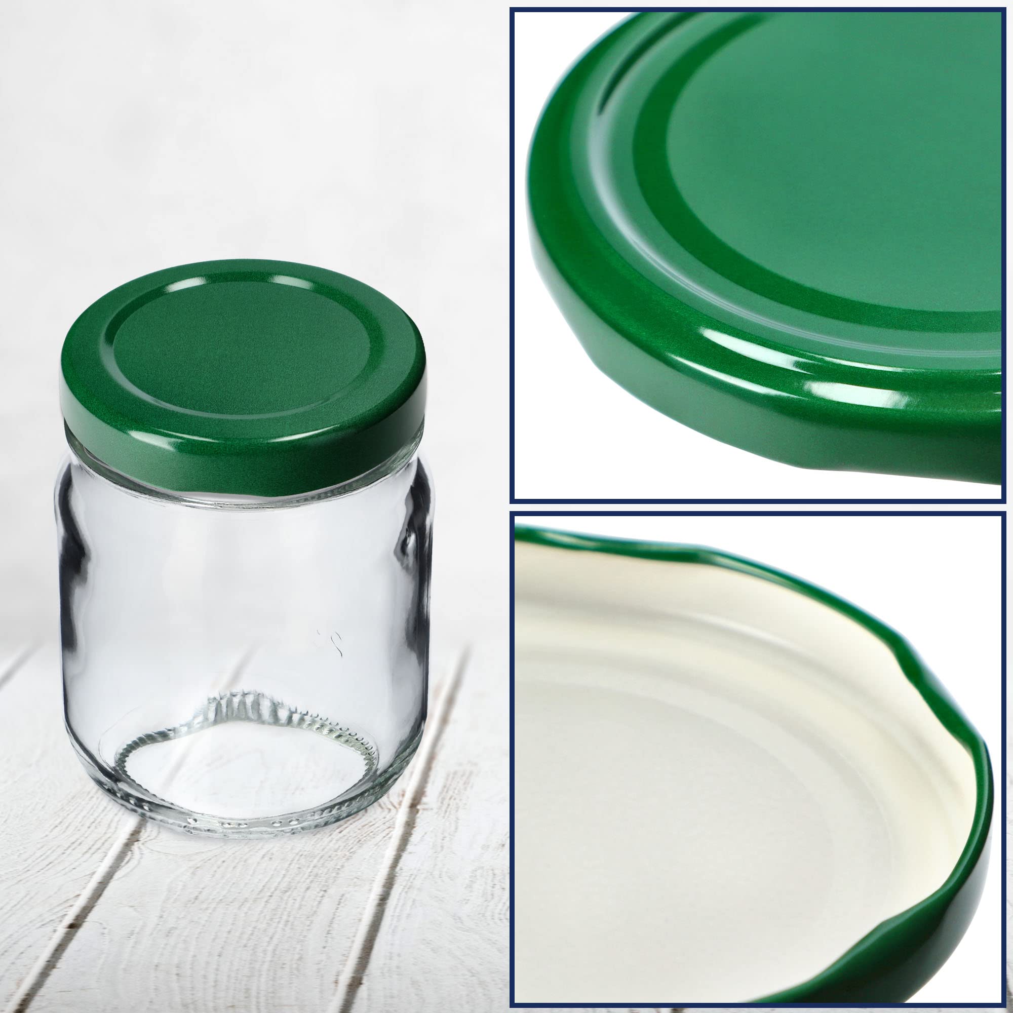 KADAX Lot de 200 couvercles Twist-Off Ø53 mm – Couvercles de Rechange en métal pour bocaux 115ml & Bouteilles de jus – Fermeture hermétique pour conserves, confitures & cornichons
