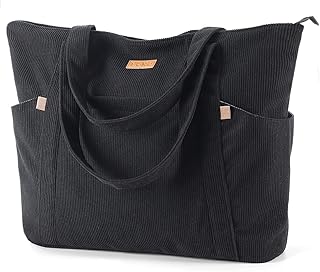 Laptop Tote Bag for Women - Large Capacity Shoulder Bag with Zip and Poc...