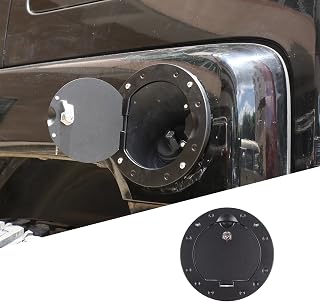 Fuel Door Locking Gas Tank Cap Cover Compatible with Hummer H3 2005-2009, Aluminum Gas Cap Fuel Filler Door Cover, Gas Tank Doors Trim Accessories