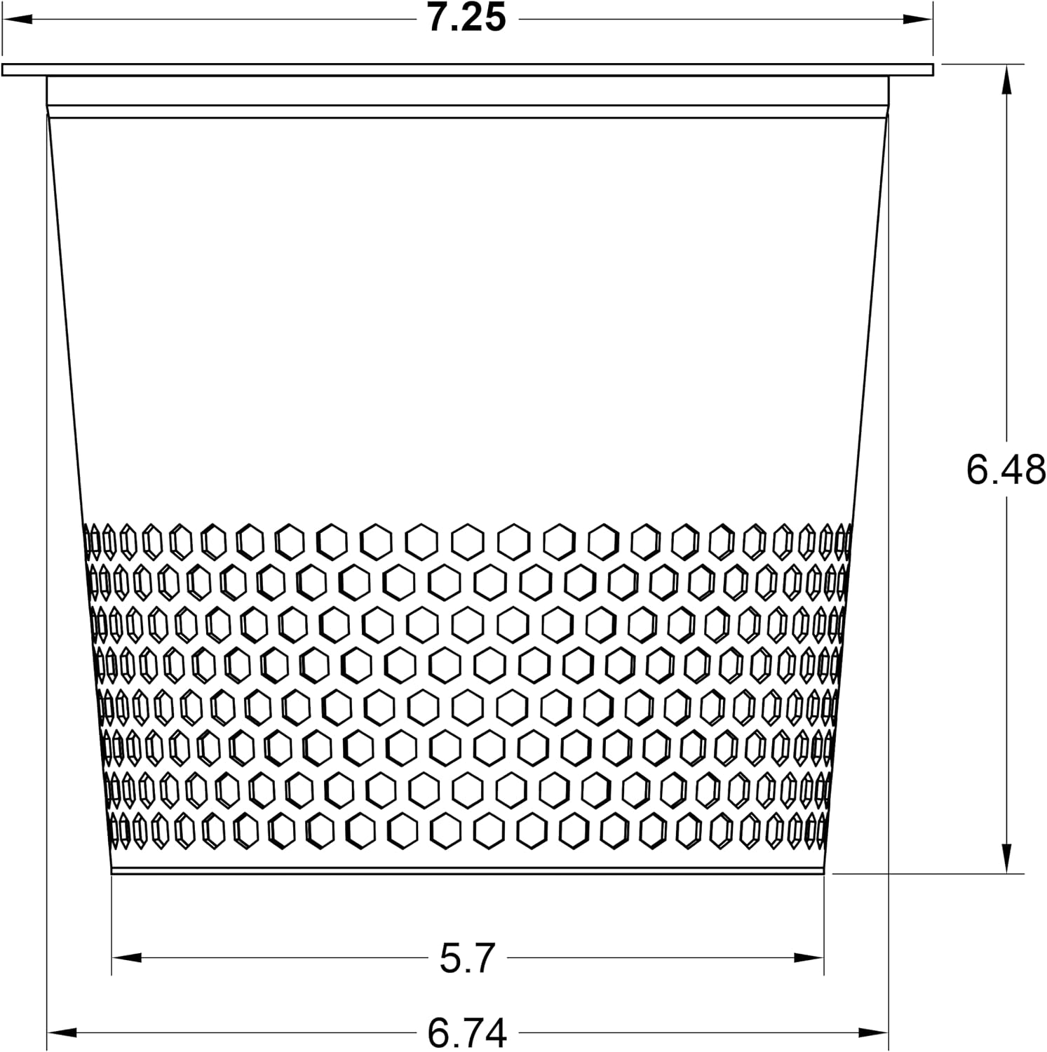 TL Reefs Filter Media Basket, Filter Cup for Aquariums, Replaces Filter Socks (Black, 7" Dx6 H)
