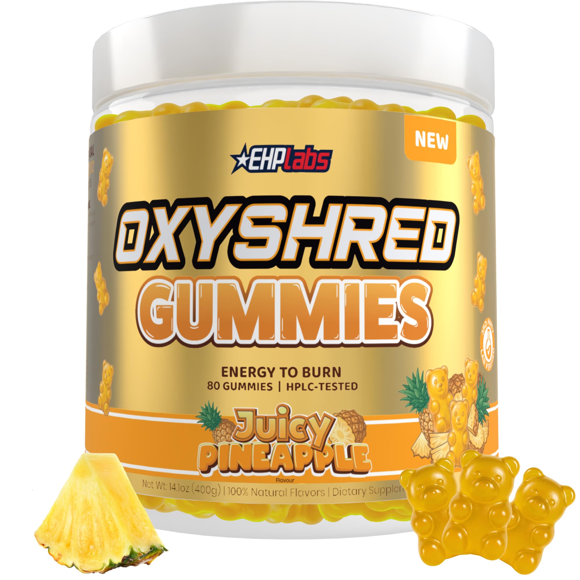 EHP Labs OxyShred Pre Workout Energy Gummies, Strawberry, 60 Servings — Amazon image 15