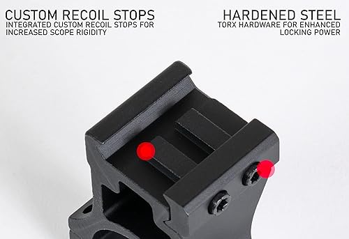 Miniatura 3 de Monstrum Anillos Picatinny de alto perfil con base transparente