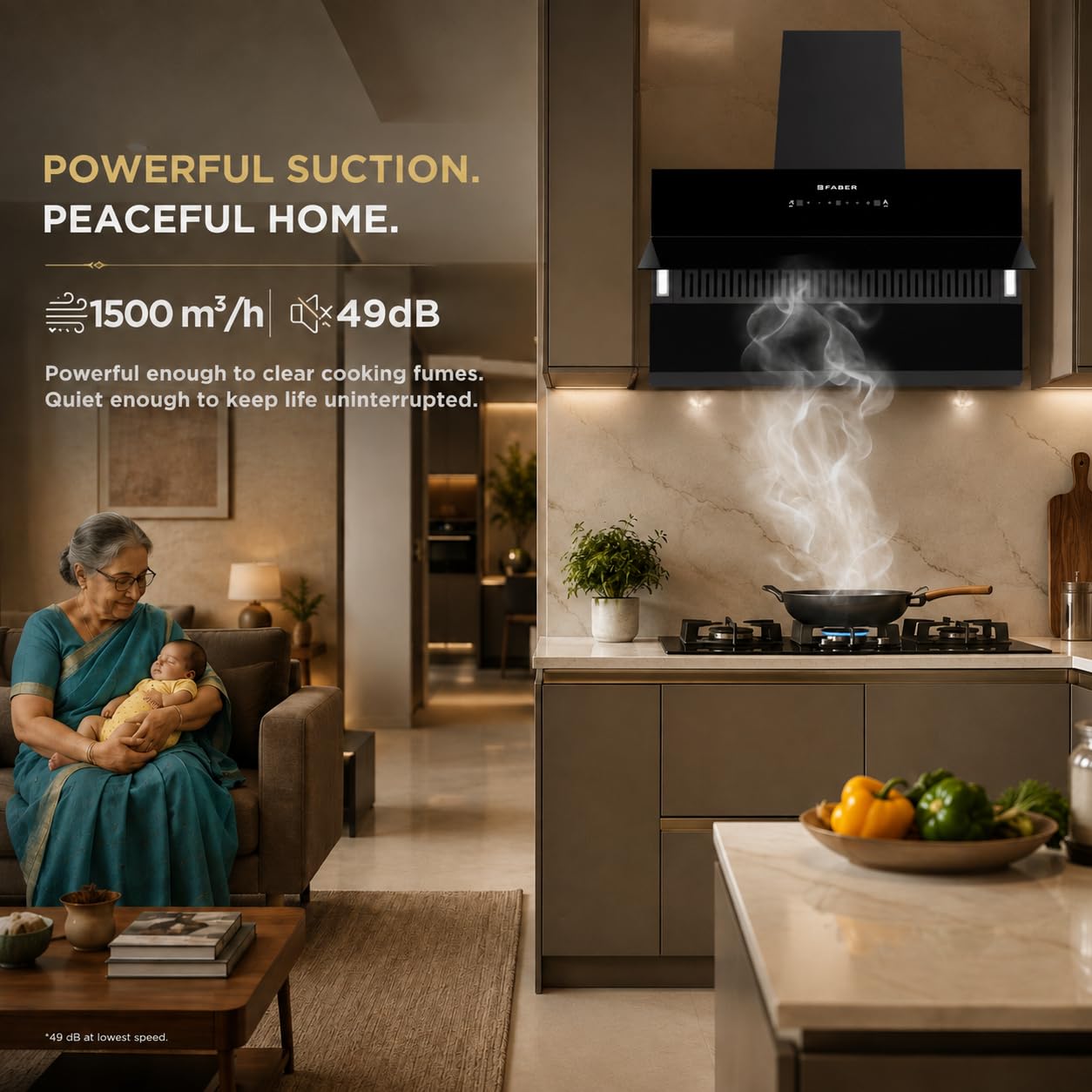 Faber Energy Chimney - Quiet & Efficient Kitchen Ventilation -5