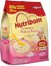 Nutribom Mingau Aveia E Arroz 600G - Com 39% De Aveia Integral Fonte De Ferro Zinco E Vitaminas