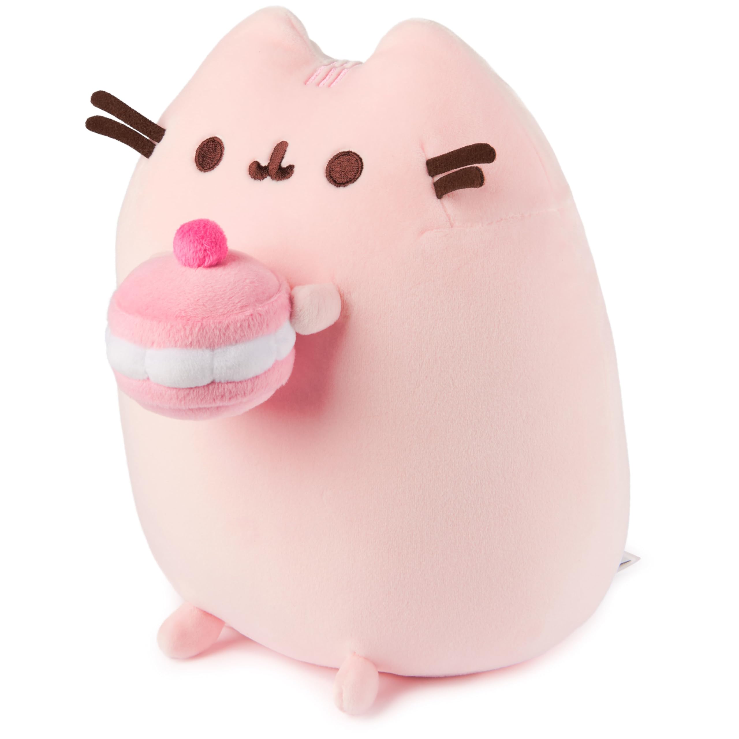 GUND Pusheen Cherry Macaron Squisheen Plush, Squishy Toy