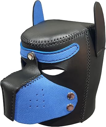 Pet Play Full Head Leather Dog Mask