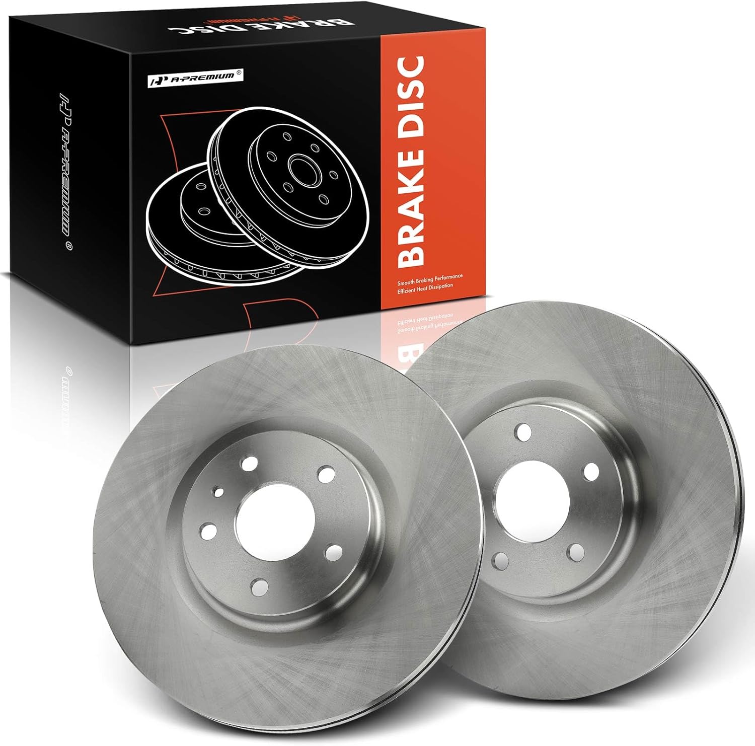A-Premium 12.44 inch (316mm) Front Vented Disc Brake Rotors Compatible with Select Ford, Lincoln Models - Fusion 2013-2020, MKZ 2013-2016, 2-PC Set