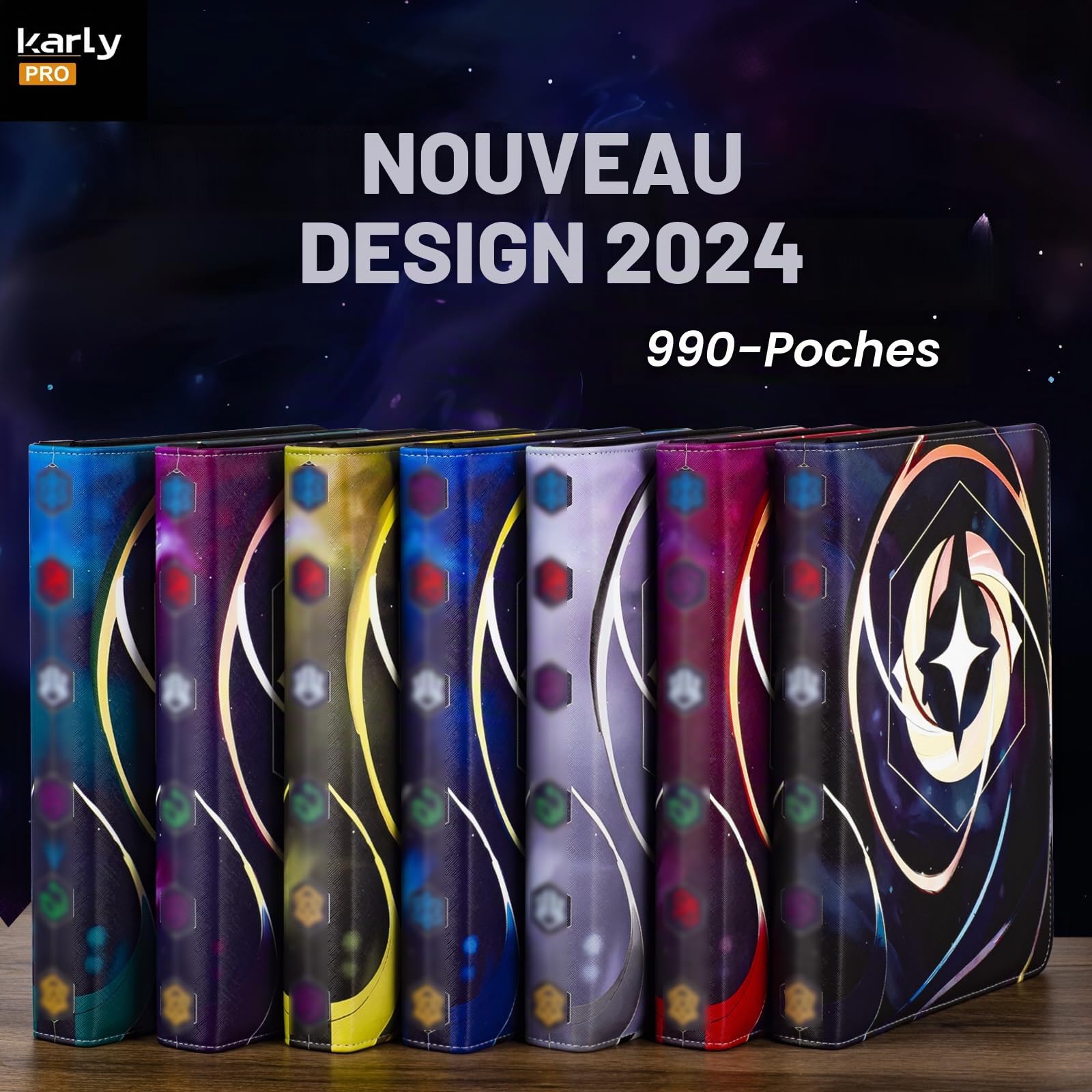 Classeur pour cartes Lorcana, album de cartes à collectionner de qualité supérieure, 990 poches, 3 anneaux, compatible avec cartes Lorcana, cartes JCC et autres cartes de jeu - Vert