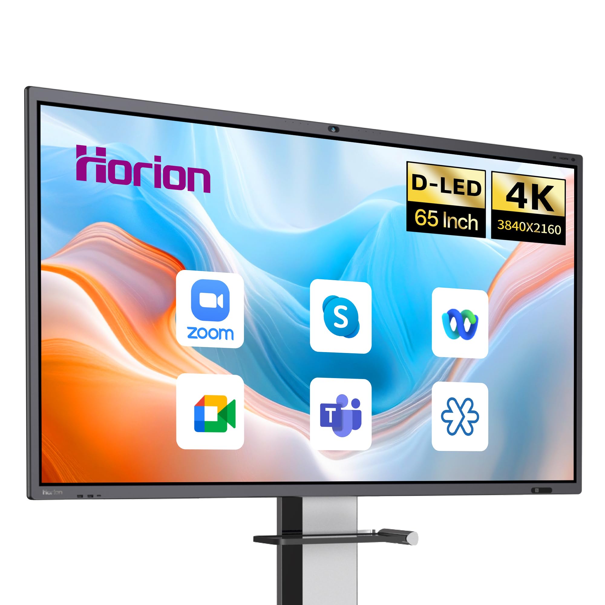 Horion 65-inch Smart Board 4k Interactive Display Digital Whiteboard with 48MP Camera Android 13 All in One 50-Point Multi-Touch Electronic Smart White Board for Office Classroom (with Wall Mount)