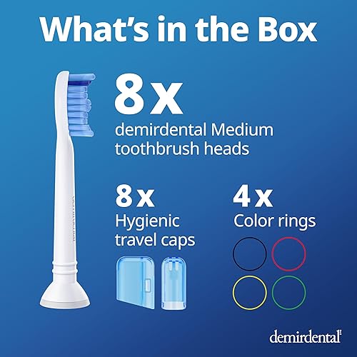 Miniatura 9 de demirdental Cabezales de repuesto para cepillos de dientes, compatibles con cabezales de cepillo de dientes Philips Sonicare, cabezales de cepillo
