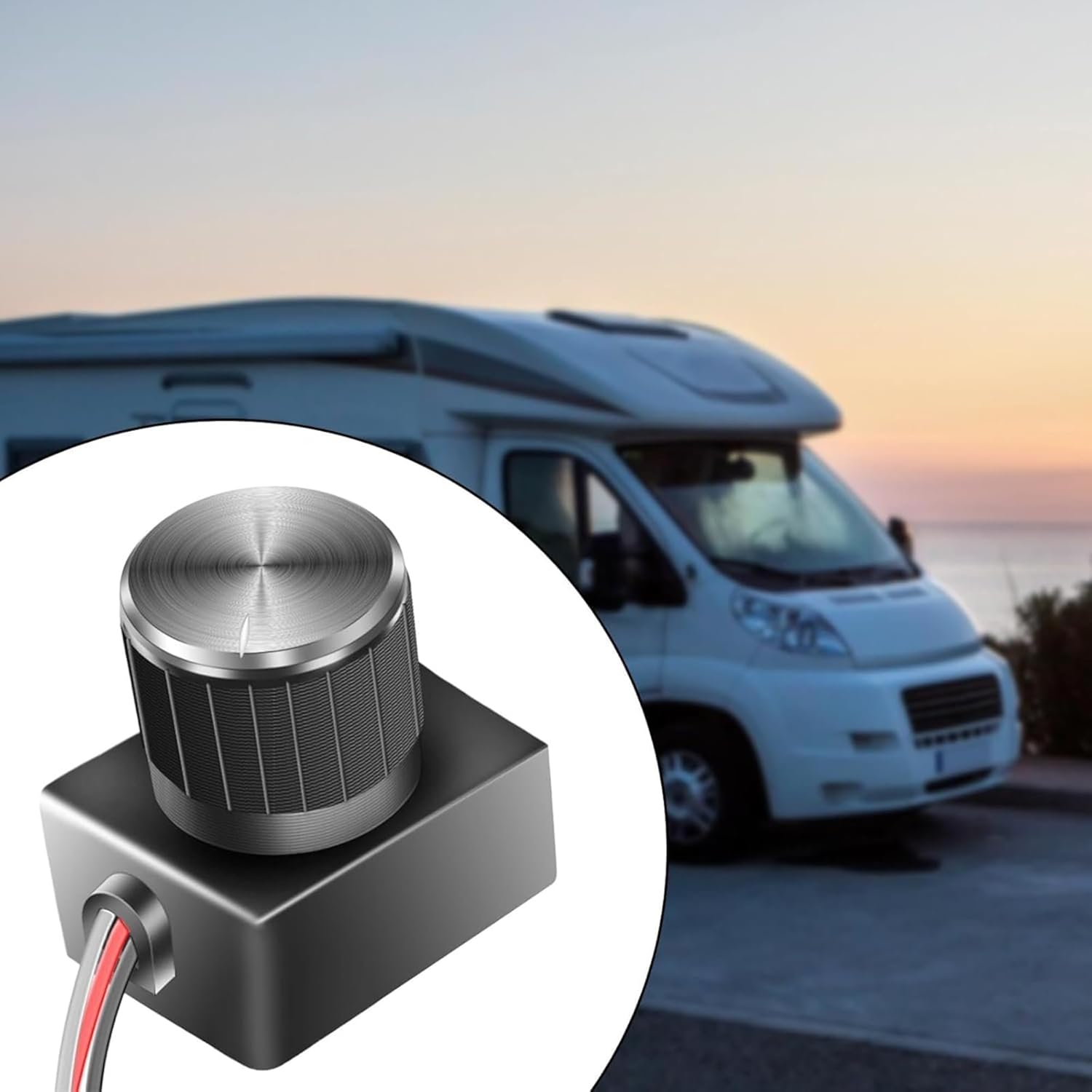 12V LED Dimmer Switch - RV Light Switch, Dimmer Switches for LED Lights, Easy Installation for RV Interior Lighting, Marine, Car 12V DC