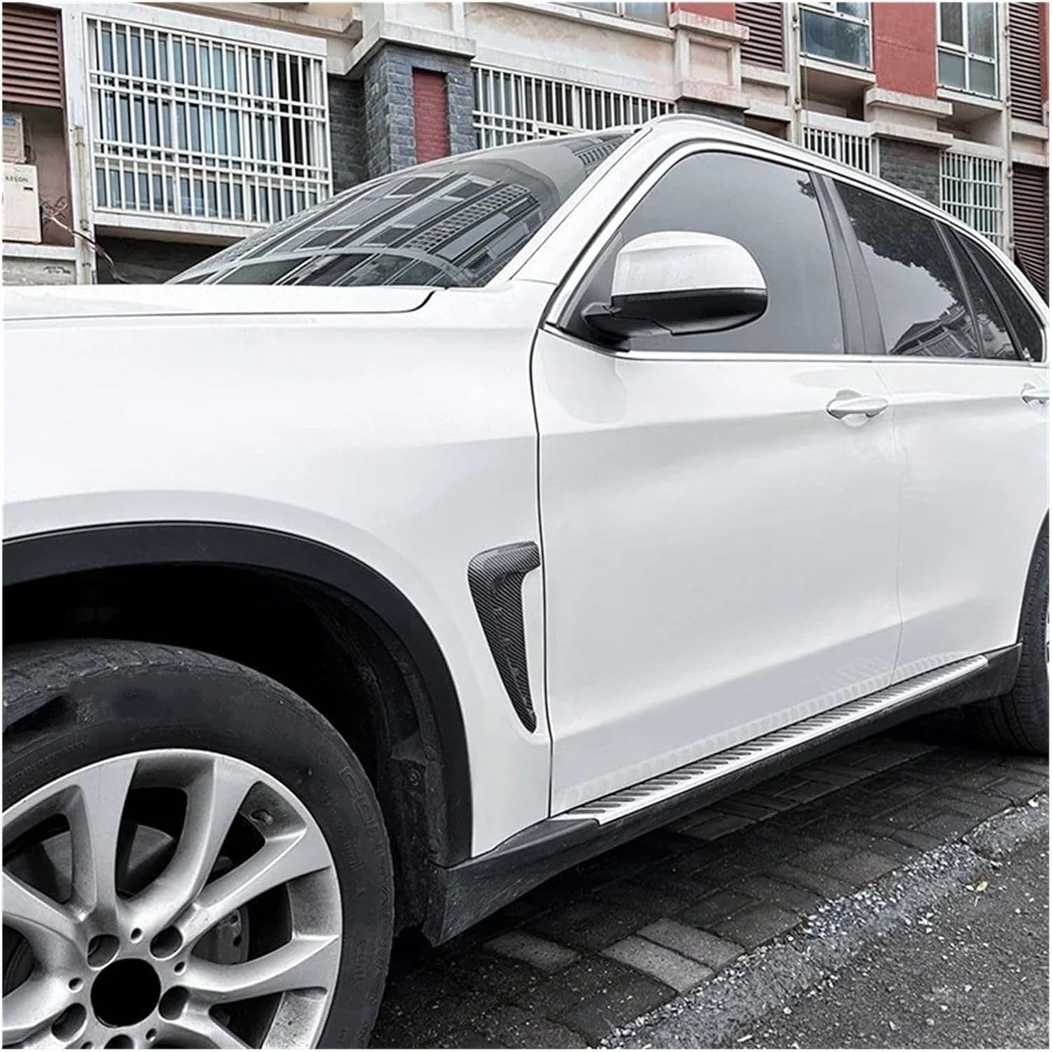 Motenna 車のサイドベントエアフローインテークフードサイドフェンダーベントボンネットカバートリム、BMW X5 F15 201