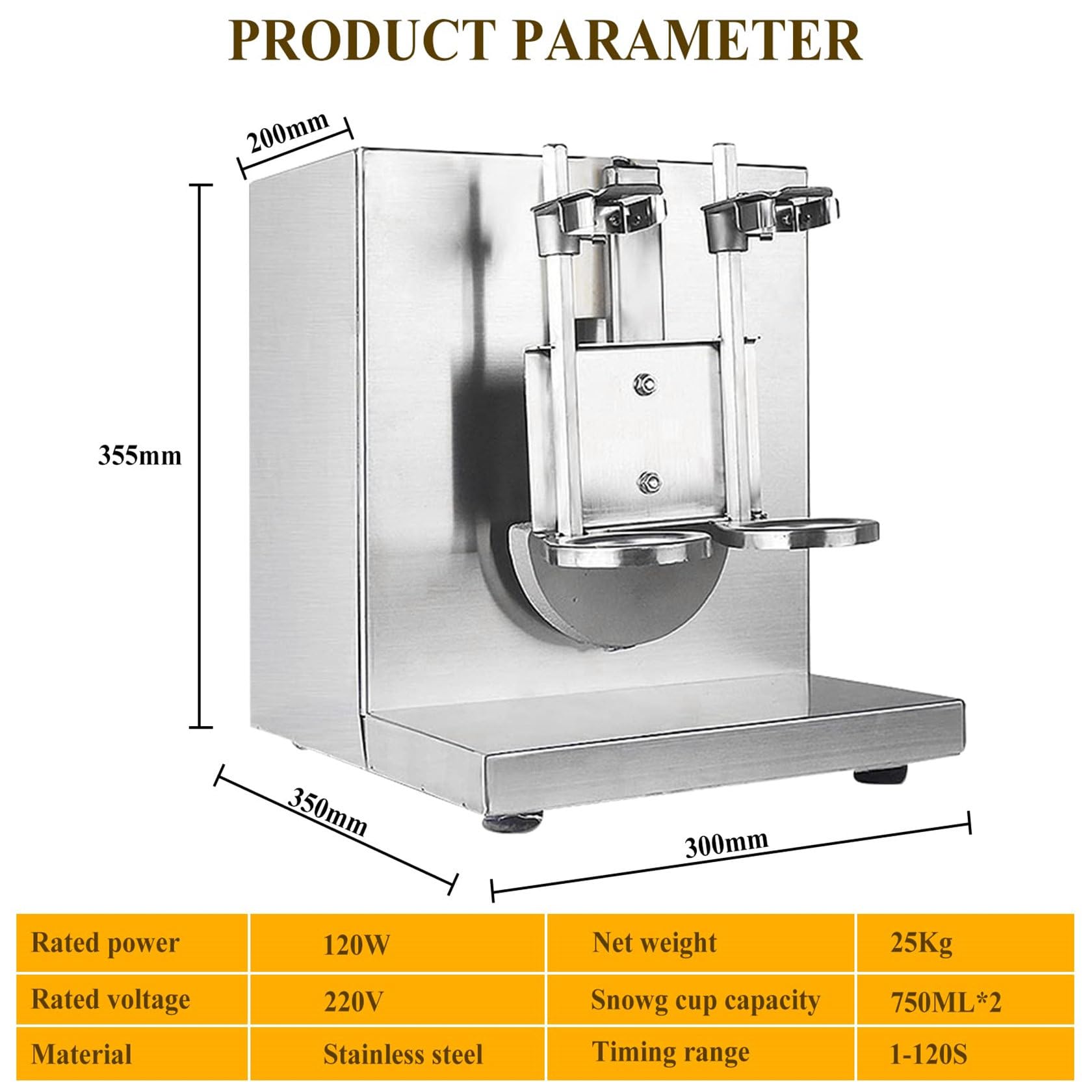 Máquina mezcladora de té con leche, ajustable de 0 a 120 segundos, 400 R/min, mezclador de 350 ml a 1000 ml para té de burbujas, café, leche, cócteles, preparación de bebidas