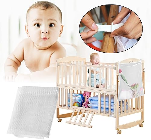 Miniatura 3 de Bolsa de almacenamiento colgante para cama de bebé, organizador de malla colgante grande para cama de bebé, bolsa de almacenamiento para cuna