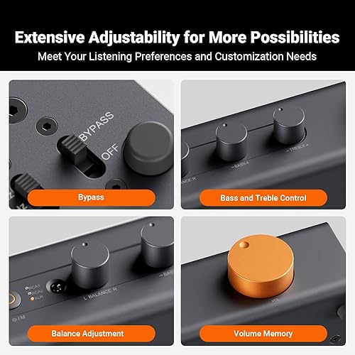 Miniatura 6 de Fosi Audio ZP3 - Preamplificador equilibrado para audio doméstico, 2 entradas RCA y 1 XLR, salidas RCAXLR y subsalida, preamplificador para estéreo