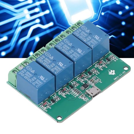 4 Channel Relay Module PCB USB Relay Expansion Card for Computer