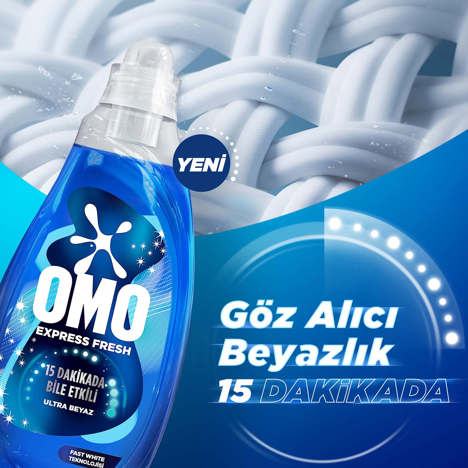 OMO Express Fresh Ultra Beyaz Sıvı Çamaşır Deterjanı 1480 ml