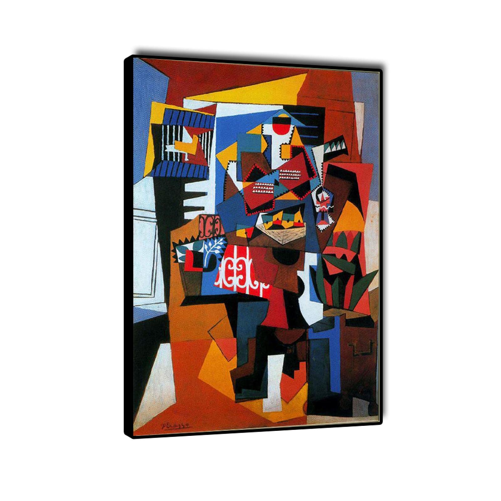 Amazon｜パブロ・ピカソ「鳥かご」有名な抽象画。キャンバスに