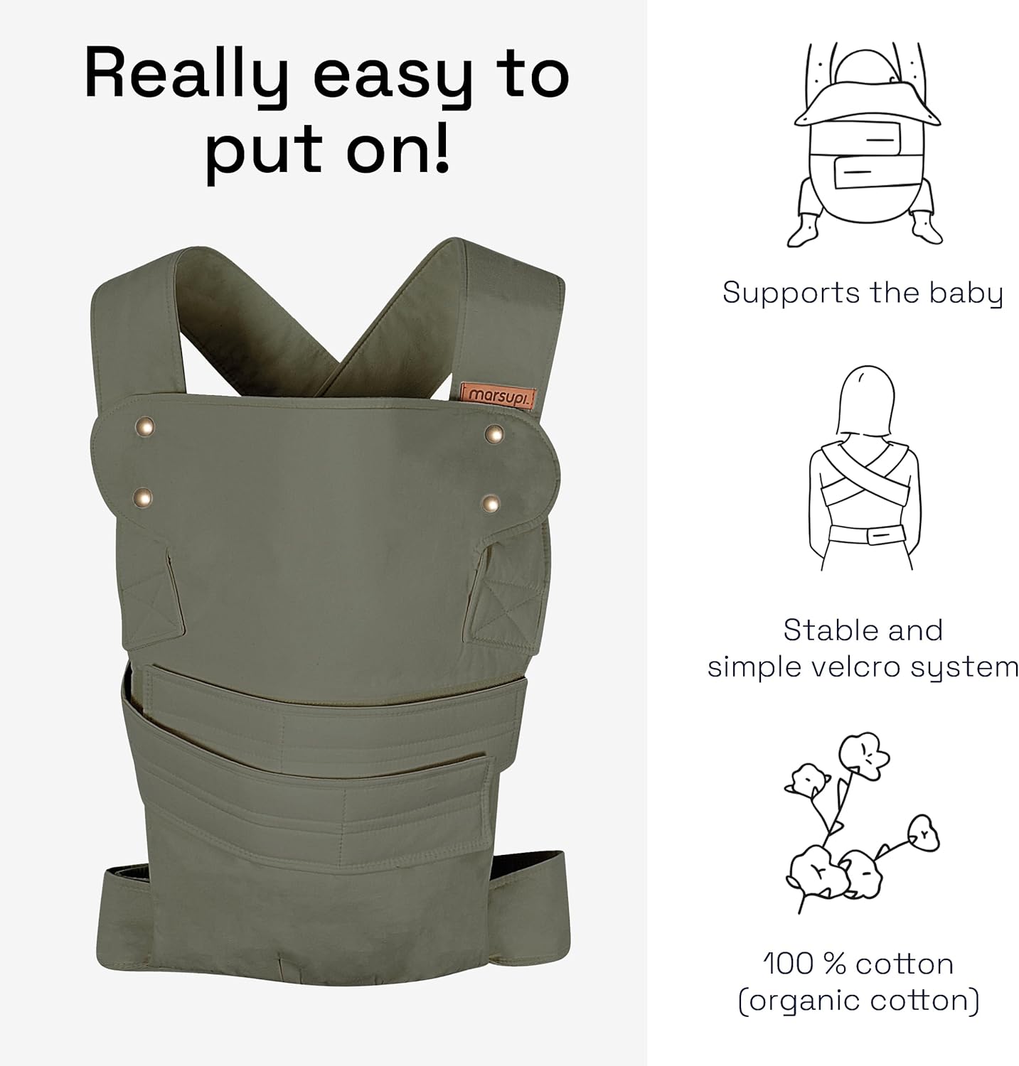 marsupi Draagzak Voor Pasgeborenen Vanaf Geboorte Tot 15kg