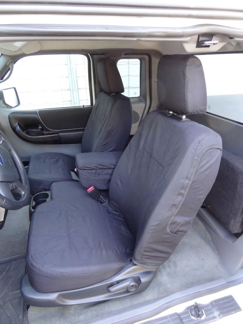 Durafit Seat Covers,F473-C1, Compatible with 2010-2012 Ford Ranger 60/40 Waterproof Seat Covers with Adjustable Headrests, Black Endura. Complete Protection. Fits Like a Glove. Save Now