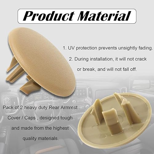 Miniatura 3 de gunhunt 2 fundas para reposabrazos de automóvil, PP impermeable T96, accesorios de repuesto para mango de reposabrazos, perno compatible con Chevy