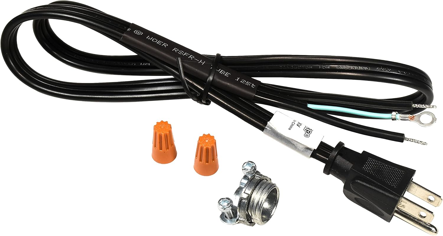 HQRP 50-Pack Garbage Disposal Power Cord Kit for InSinkErator CRD-00 Badger, Compact, Cover-Control-Plus, Essential, Excel, Select, Select Plus, Septic Assist, SupremeSS, 16-AWG, 3-FT, UL Listed