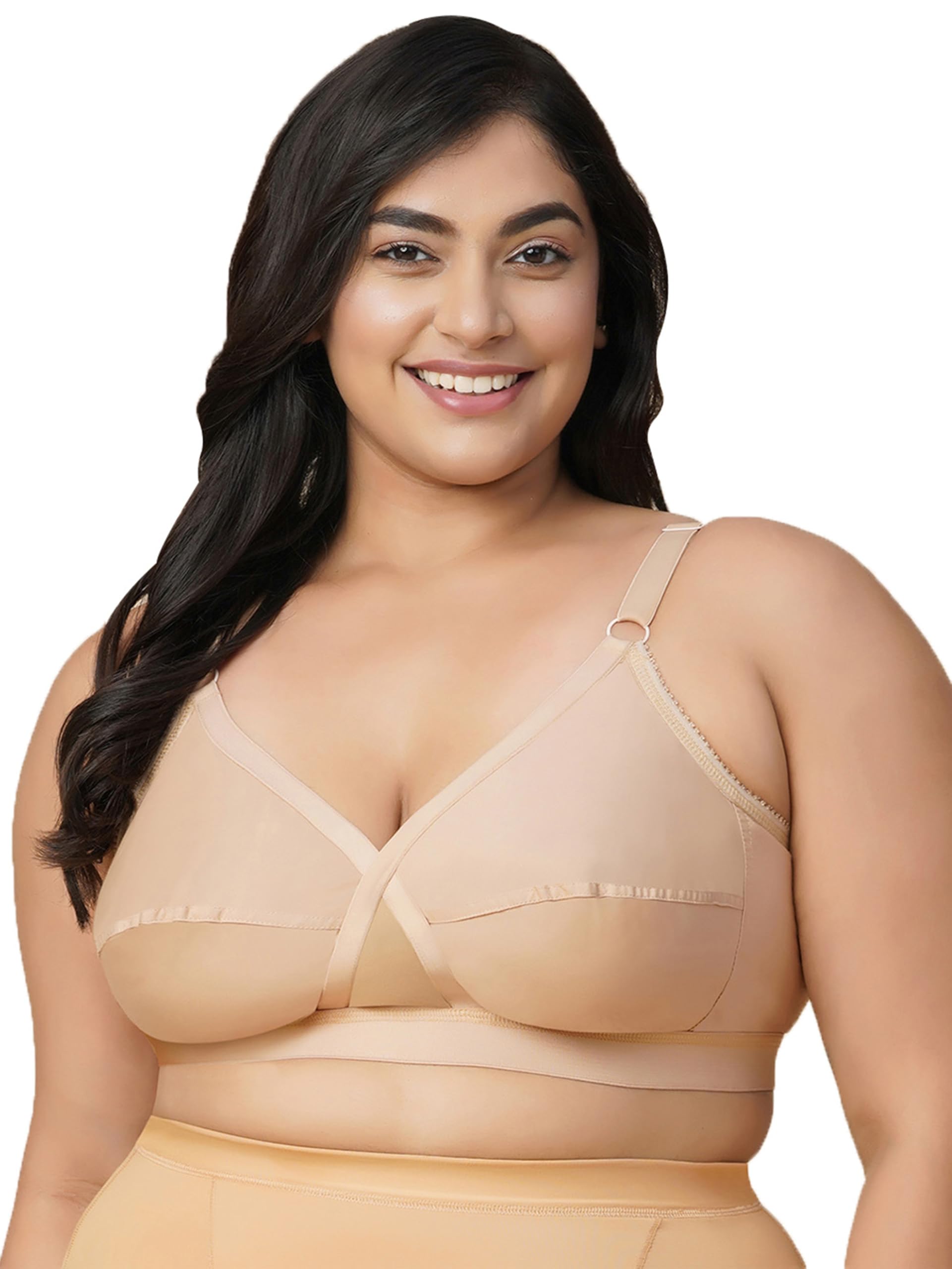 groversons paris beauty Women’S Cotton Rich Non-Padded Wireless Smooth Super Lift Full Coverage Bra (BR002)-picture-0