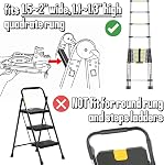 Ladder Platform Project Tray for Pail on Collapsible Ladder Summer, Telescoping Steps Removable Tool Caddy Organizer with Jacks Extension Accessories for Painting, 44 lbs Weight Rating.