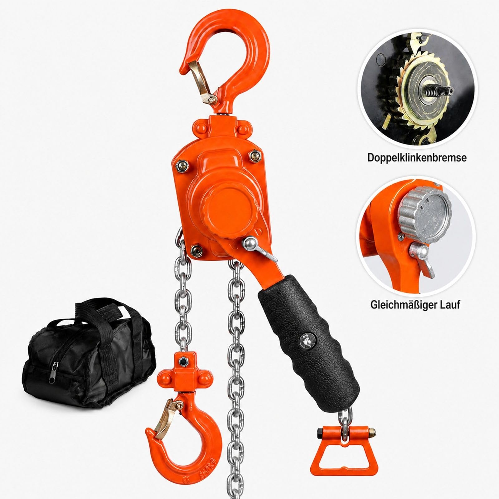 Mini Handhebelzug mit Kette für Garage Rampe Werkstatt und Warenhandhabung |