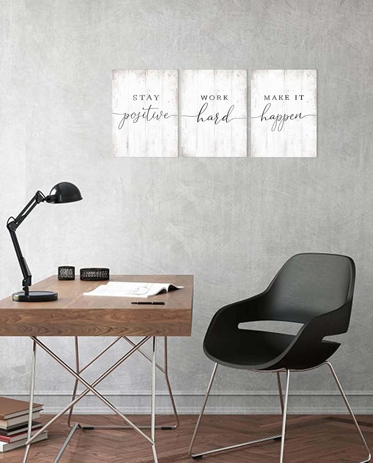 Inspirational Quotes Office Wall Art: Motivational Poster Positive Sayings Office Wall Decor, 3 Piece White Motivation Picture Inspirational Prints 12x16"