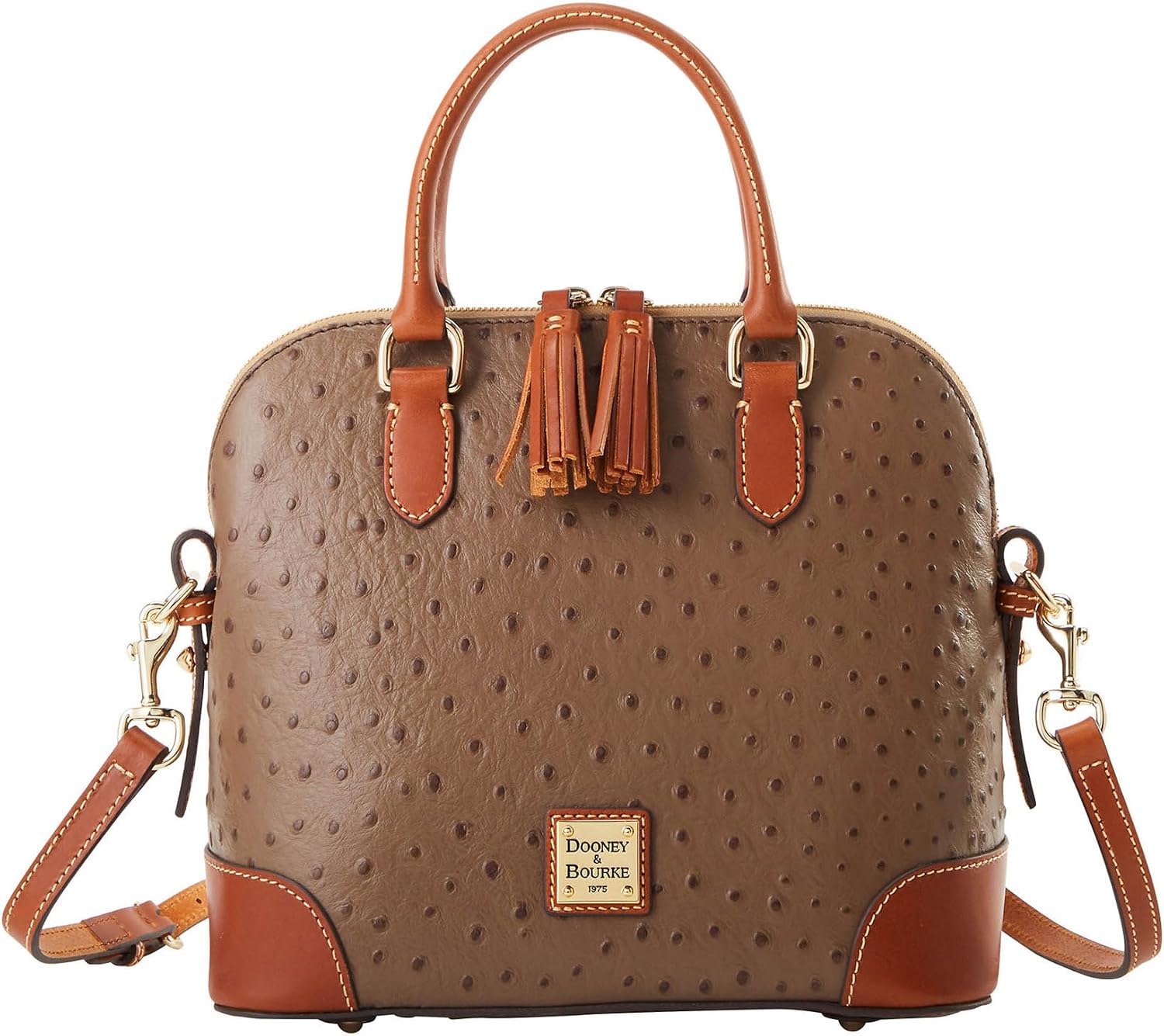 Dooney & Bourke Handbag, Ostrich Domed Satchel