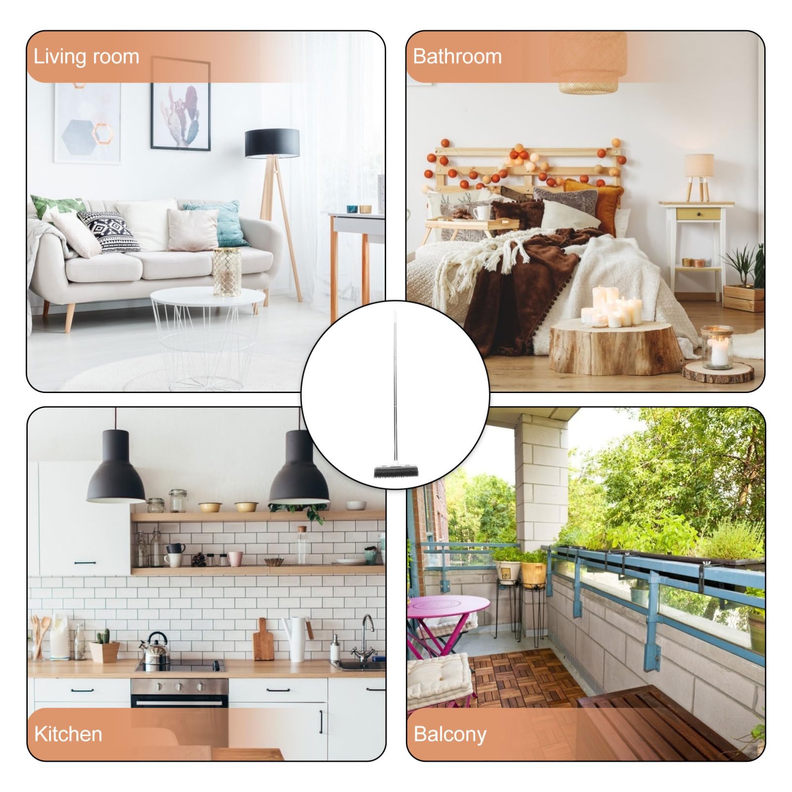 PACKOVE 5piezas Escobilla De Limpieza De Pisos Mango Ergonómico y Diseño para Baño Cocina y Herramienta Efectiva para Eliminar Suciedad y Juntas