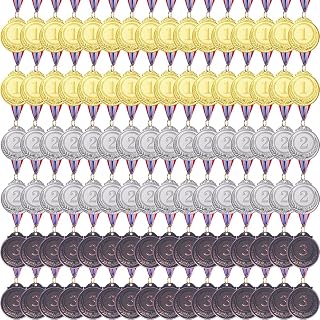 3/6/12/18/24/36/48/63/96/240 Pieces Gold Silver Bronze Award Medals-Winner Medals Gold Silver Bronze Prizes for Competitions, Party, 2 Inches