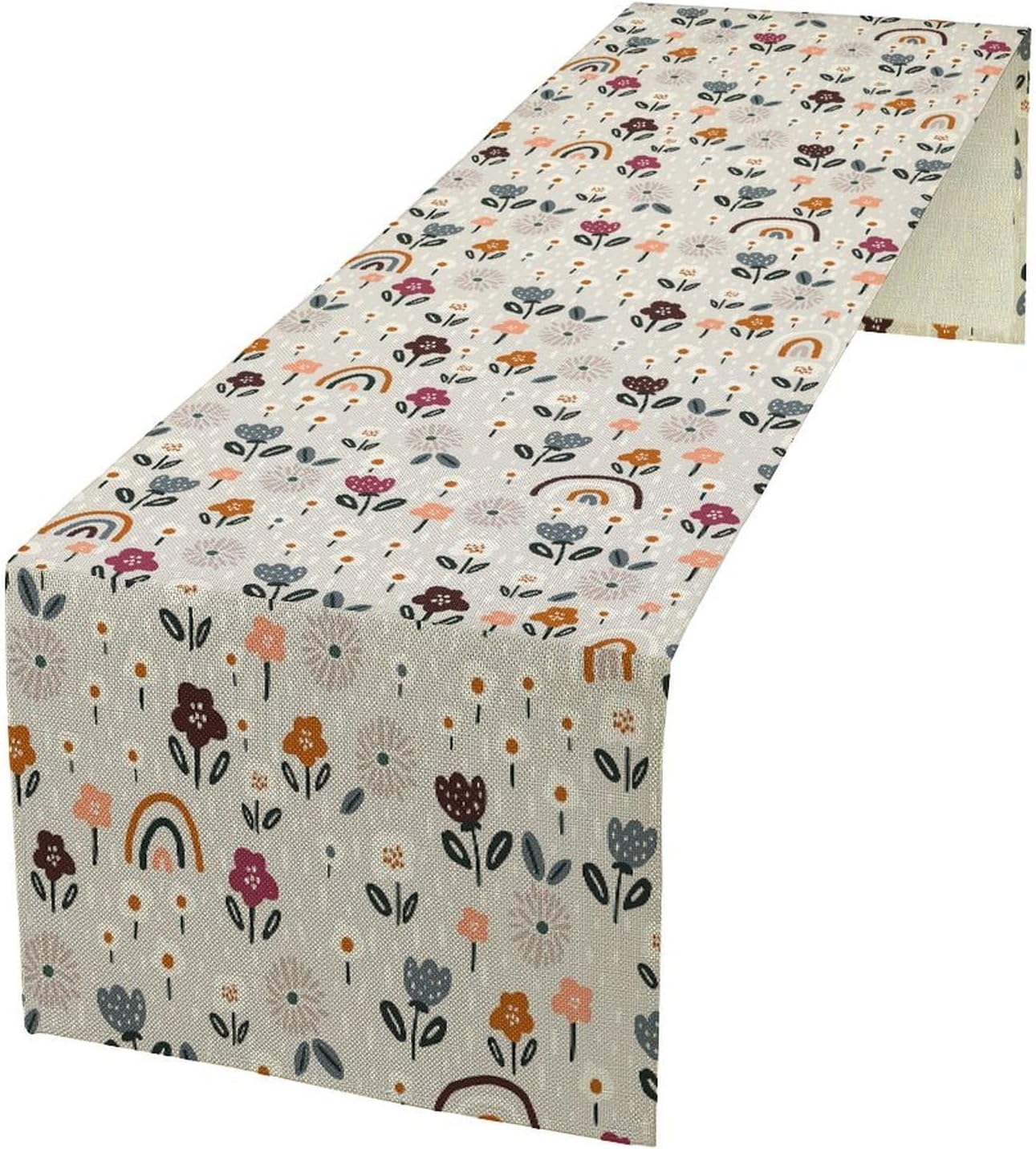 Black Checkered Table Runner Vintage Geometric Black White Plaid Runner Racing Car Theme Dinner Runner for Country Farmhouse Kitchen Birthday Party Holiday 120X13inch