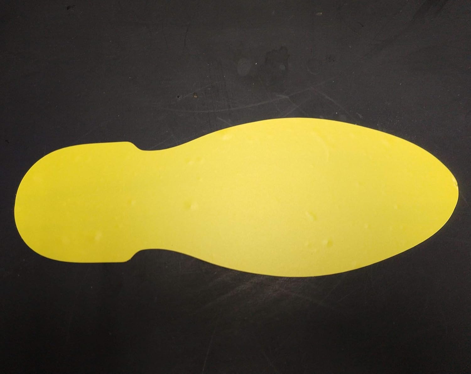 70% Off Discount LiteMark 9 Inch Lemon Yellow Unifoot Footprint Stickers Safe for Floors and Walls - 6 Pairs - Straight Feet Design