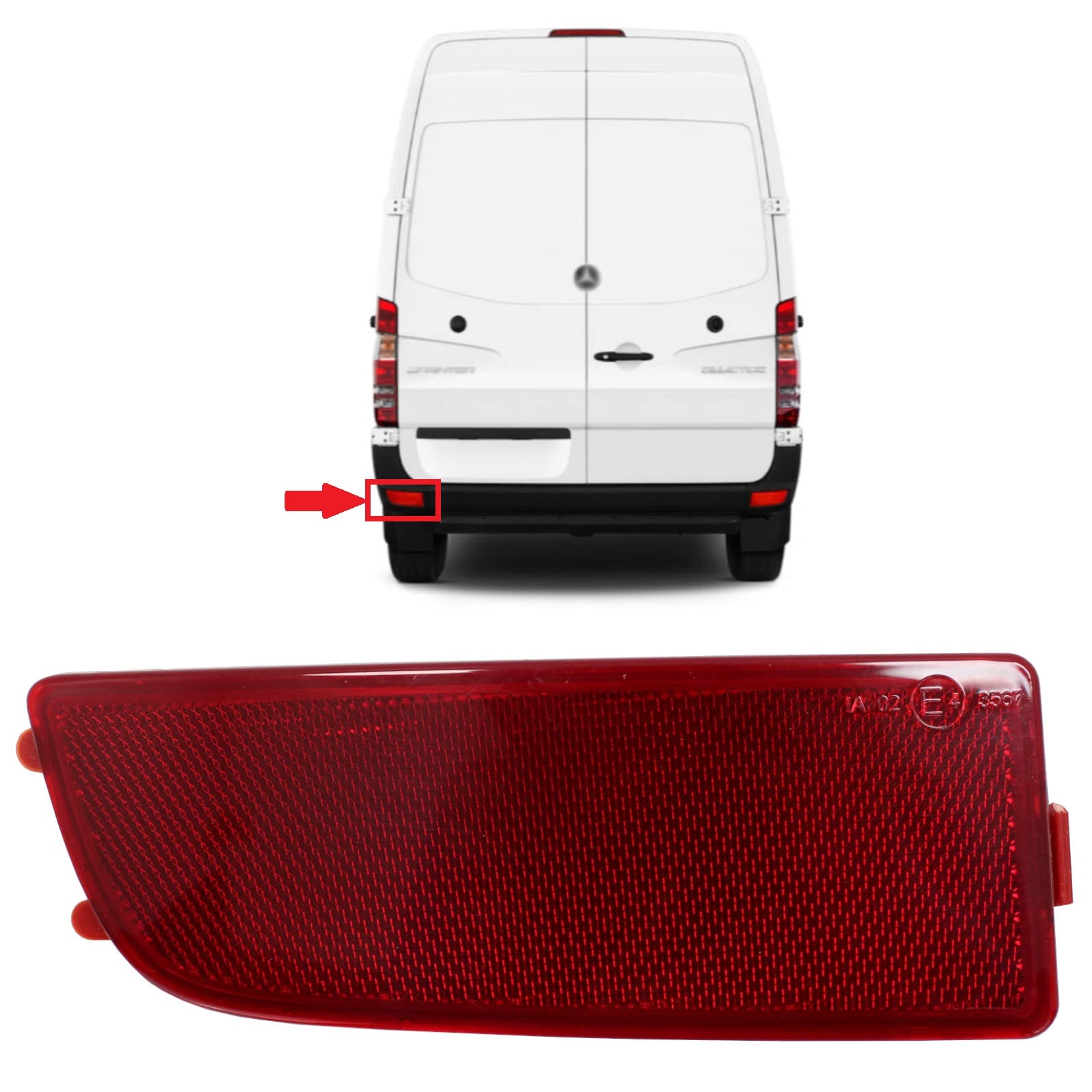 BIAREN Stoßstangen-Reflektor, links, für Mercedes Sprinter VW 