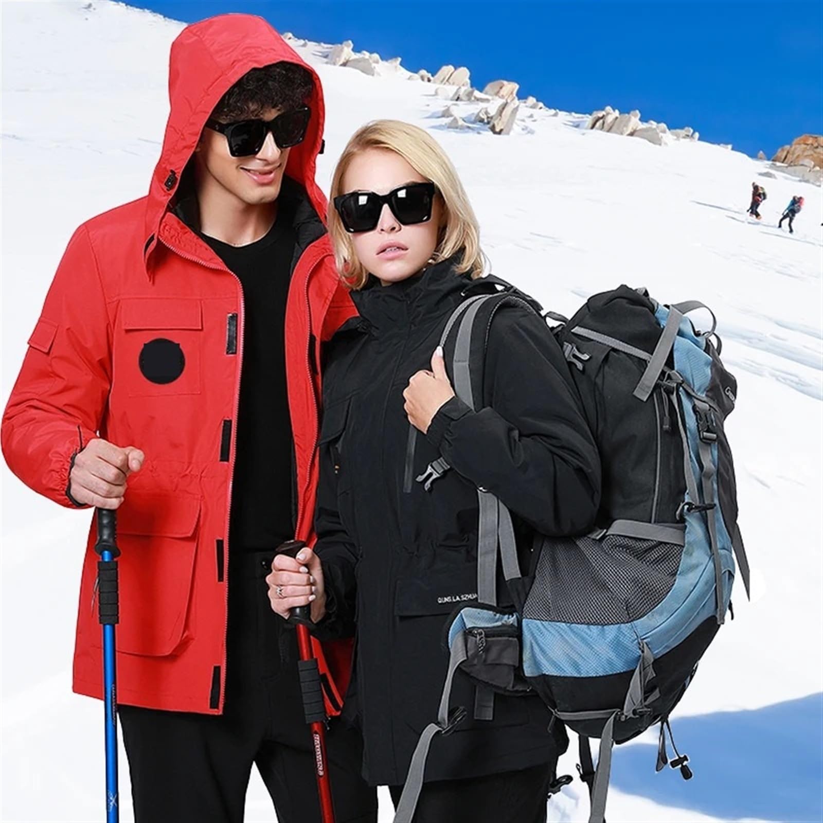 Tuta da Sci Donna Calda Tuta da Sci da Donna Invernale da Neve Piumino e Pantaloni da Esterno Impermeabile Traspirante Abbigliamento da Snowboard Femminile Abiti da Sci((off-White White) Set,Asian S)