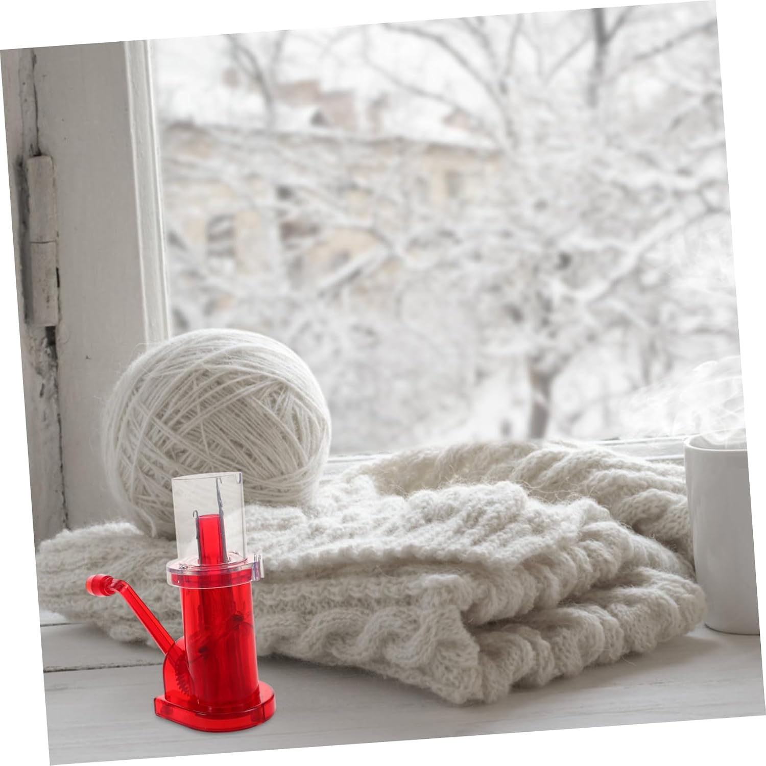 Xmas Rope Knitting Tool Hand Cranked Yarn Winder for Home Craft Projects