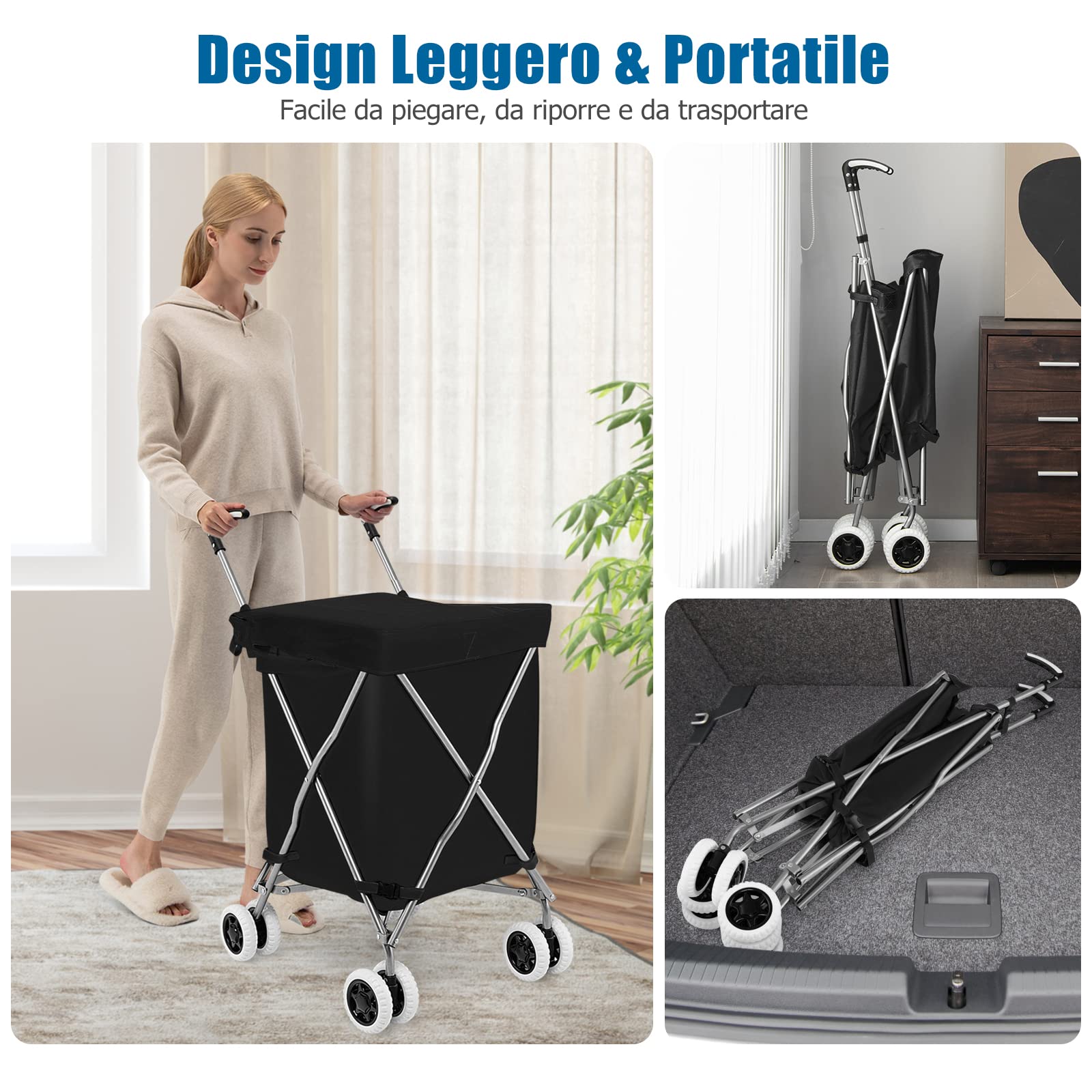 Borsa Feltro Riciclato XXL 50x25x25cm - Porta Legna, Pellet, Bottiglie, Fino A 25kg Di Carico - Foto 12